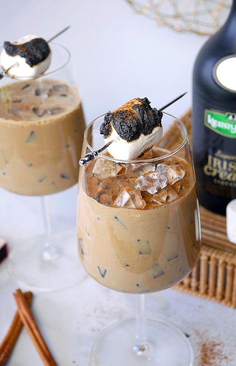 Porter Beer, Irish Cream Recipe, Best Food Recipes, Campfire S'mores, Boozy Drinks, Beer Cocktails, Fancy Drinks, Action Shots, Chocolate Caliente