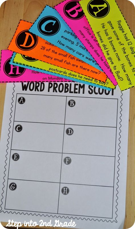 First Grade Word Problems Activities, 2 Step Word Problems 2nd, Story Problems First Grade, Class Stations, 2nd Grade Word Problems, Word Problem Games, Teaching Word Problems, Steam Night, Math Story Problems