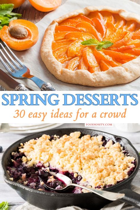 30 Spring Desserts For A Crowd - Foodiosity Spring Desserts For A Crowd, Spring Dessert Recipes, Green Tea Cheesecake, Lavender Honey Ice Cream, Spring Foods, Cherry Clafoutis, Spring Recipes Dessert, Spring Dessert, Lemon Blueberry Bread