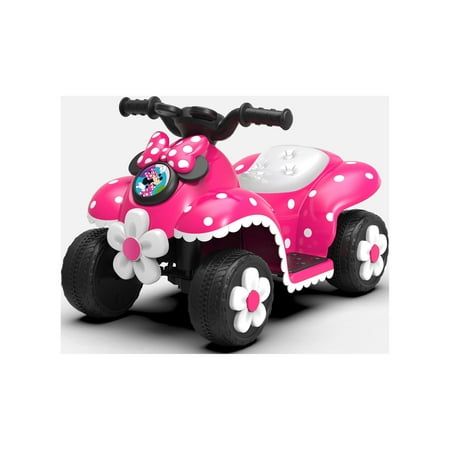 Minnie Mouse QUAD 6V Color: Pink. Halloween Minnie Mouse Party, Minnie Mouse Second Birthday Party, Minnie Mouse Birthday Party Ideas 3rd, Minnie Mouse 2nd Birthday Party, Minnie Mouse Car, Minnie Mouse Theme Party, Minnie Mouse Birthday Party Decorations, Minnie Mouse First Birthday, Minnie Mouse Toys