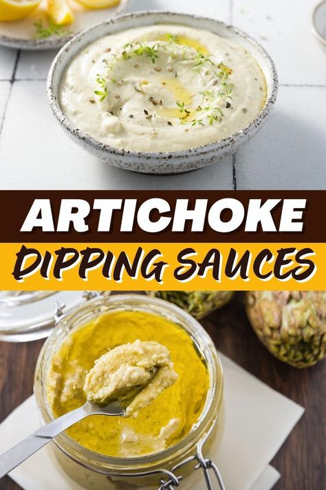 For a tasty treat, try these artichoke dipping sauces! From lemon dill to garlic aioli to Sriracha, you'll want to try them all. Sauce For Artichoke Dipping, Aioli For Artichokes, Artichoke Dipping Sauce Garlic Aioli, Homemade Garlic Dip, Steamed Artichoke Dipping Sauce, Artichoke Aioli, Artichoke Dipping Sauce, Best Artichoke Recipe, Dipping Sauce For Artichokes