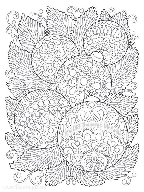 Christmas Ornaments Coloring Page by Thaneeya Christmas Ornaments Coloring, Christmas Ornament Coloring Page, Thaneeya Mcardle, Christmas Coloring Sheets, Zen Painting, Valentine Coloring Pages, Preschool Coloring Pages, Christmas Coloring Books, Christmas Coloring