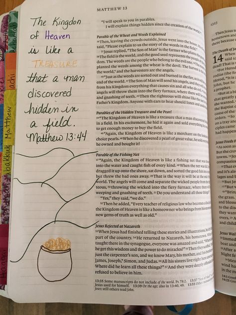 Matthew 13, Matthew Bible, Bible Doodles, Journal Bible Quotes, Inspire Bible, Journal Bible, Bible Doodling, Inspire Bible Journaling, Bible Study Notes