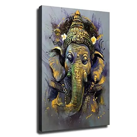 Ganesh Abstract Painting, Ganpati Painting, Hindu God, Lord Ganesha, Art Oil, Ganesha, Saatchi Art, Art Deco, Art