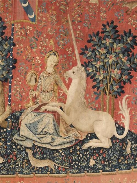 Lady with the Unicorn, Musée Cluny, Paris Unicorn Tapestry, Unicorn Tapestries, Unicorn Artwork, Medieval Tapestry, Great Works Of Art, The Last Unicorn, Unicorn Art, The Unicorn, A Unicorn