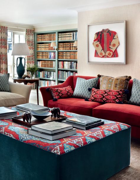 John McCall creates a dramatic, bold house from a former civic building in London | House & Garden Ottoman Interior Design, Ottoman Interior, Gray Interiors, Garden Uk, Houston Houses, English Decor, London House, Cottage Interiors, Grand Homes