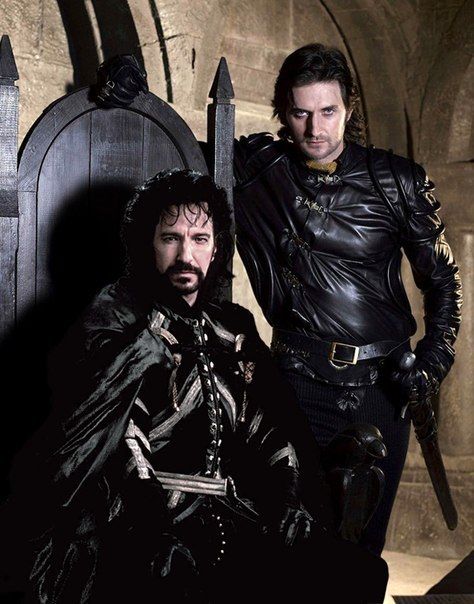 (Guy of Gisborne) Richard Armitage & (The sheriff of Nottingham) Alan Rickman Michael Wincott, Sheriff Of Nottingham, Alan Rickman Always, Alan Rickman Movies, Robin Hood Bbc, Guy Of Gisborne, Medieval Costumes, Motion Pictures, Alan Rickman