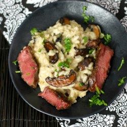 Rib-Eye Steak and Mushroom Risotto - Allrecipes.com Risotto Ideas, Pork Sous Vide, Chicken Mushroom Risotto, Artichoke Risotto, Chicken Sous Vide, Meat Sushi, Sous Vide Pork, Ray Peat, Sous Vide Chicken