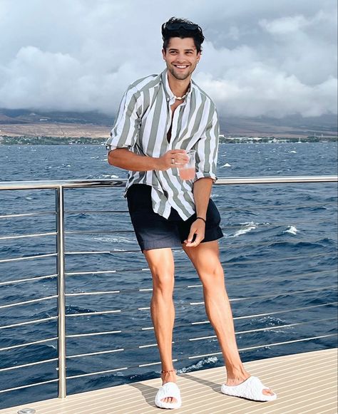 Guy / men / boy,  old money summer 2023 inspo yacht, pool, beach, boat outfit style Old Money Pool Outfit, Ithaca Aesthetic, Old Money Beach Outfit Men, Pool Outfit Men, Boat Outfit, Guy Clothes, Old Money Summer, Beach Outfit Men, Extra Clothes