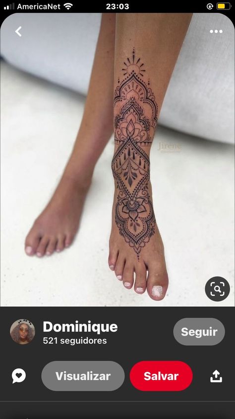 Mandala Foot Tattoo, Mandala Tattoo Leg, 108 Tattoo, Side Stomach Tattoos, Knee Tattoos, Anklet Tattoos, Western Tattoos, Tattoos For Women Flowers, Leg Tattoos Women