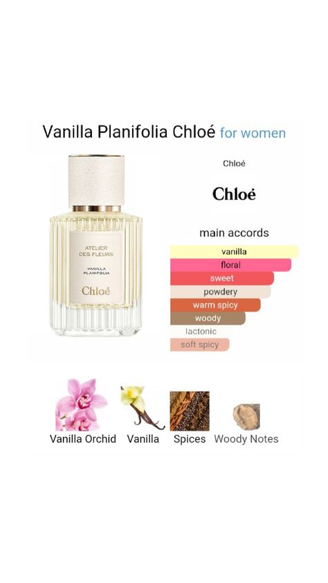 Chlóe's Vanilla Planifolia fragrance #Chlóe #VanillaPlanifolia #AtelierDesFleus Chloe Fragrance, Chloe Parfum, Perfume Hacks, Vanilla Planifolia, Chloe Perfume, Fragrances Perfume Woman, Vanilla Perfume, Perfume Collection Fragrance, Bath And Body Works Perfume