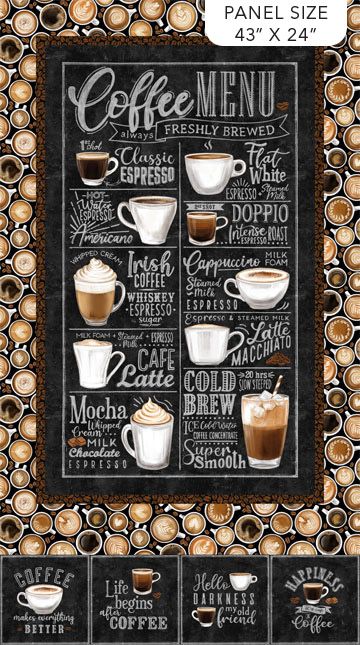 Northcott Fabrics Coffee Steam, Coffee Trailer, Coffee Concentrate, Coffee Shop Menu, Bookstore Cafe, Coffee Truck, Coffee Shop Ideas, Chocolate Espresso, Home Coffee Bar