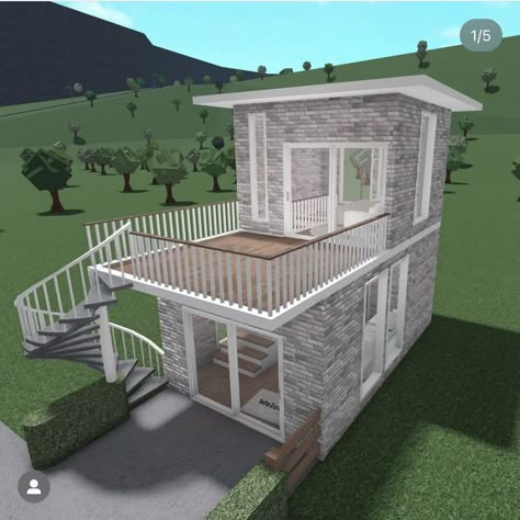 Small House Layout Tiny Two Story House Bloxburg, House Layouts Bloxburg 3 Story, Small 2 Floor Bloxburg House, Bloxburg Guest House Layout, Roblox Tiny House Ideas, Bloxburg Small Hotel Ideas, Bloxburg Hotel Layout Cheap, Bloxburg Loft Room Ideas, Small Bloxburg House Ideas 2 Story