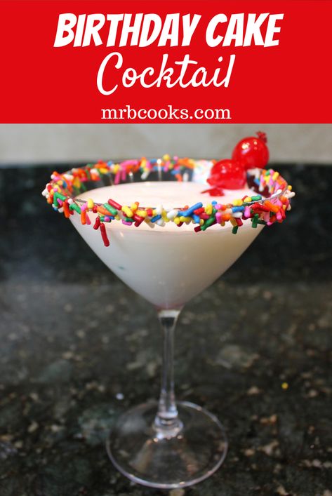 Birthday Cake Cocktail, Birthday Cake Drink, Birthday Cake Vodka, Alcoholic Drink Recipe, Birthday Cake Martini, Pudding Desserts Layered, Cake Martini, Cake Vodka, Spritzer Recipes