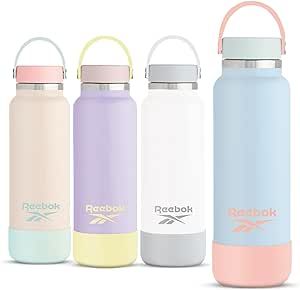 Reebok Stainless Steel Wide Mouth Water Bottle With Flex Cap For Outdoor - 32 oz - Double Wall Vacuum Insulated Sports Water Bottle With Silicone Sleeves, BPA Free (Blue) Wide Mouth Water Bottle, Sports Water Bottle, Sports Water, Thermos Bottle, Sport Water Bottle, Wide Mouth, Insulated Water Bottle, Steel Water Bottle, Steel Water