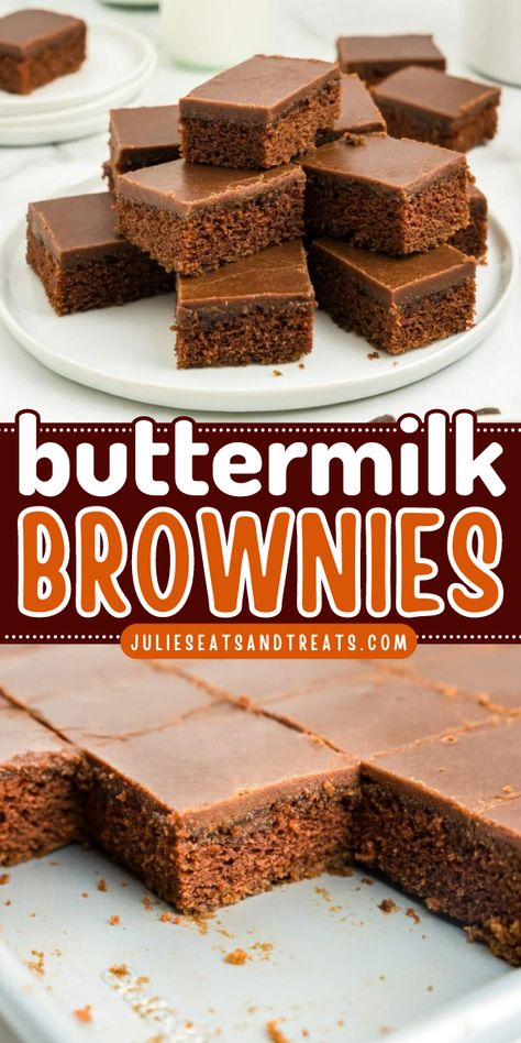 Craving fudgy, chewy brownies with a secret ingredient for next-level flavor? Look no further than these Buttermilk Brownies! This recipe is easy to follow and uses pantry staples, so you can whip up a batch in no time. Trust us, the tangy buttermilk adds a depth of flavor you won’t find in any other brownie recipe. Buttermilk Brownies Recipes, Buttermilk Brownies, Moldy Bread, Homemade Chocolate Frosting, Brownies Recipe Homemade, Brownies Chocolate, Chewy Brownies, Homemade Buttermilk, Brownies Recipe Easy