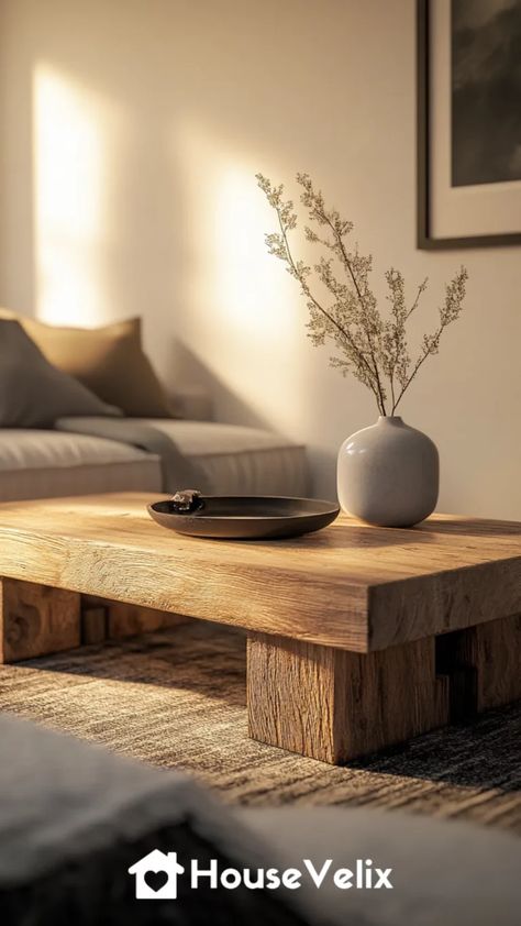 Low Wooden Coffee Table Low Wooden Coffee Table, Beadboard Accent Wall, Oversized Floor Lamp, Log Side Table, Comfy Cozy Home, Wooden Coffee Tables, Textured Throw Blanket, Neutral Throw Pillows, Cozy Living Room Ideas