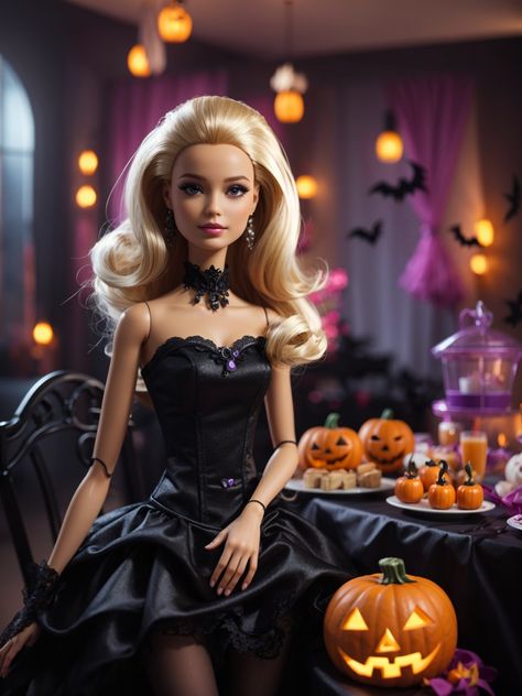 #barbie #doll #halloween #aiart #ai #barbiedoll #halloweenbarbie Barbie Halloween Photoshoot, Barbie Halloween Doll, Vampire Barbie, Halloween Barbie, Girly Crafts, Link Halloween, Vampire Costumes, Barbie Halloween, Barbie Diorama