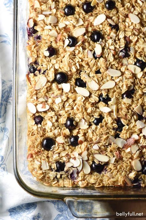 Make Ahead Oatmeal, Blueberry Baked Oatmeal, Oatmeal Bake, Baked Oatmeal Recipes, Cook Chicken, Chicken Fried Rice, Recipe Chicken, Best Breakfast Recipes, Make Ahead Breakfast