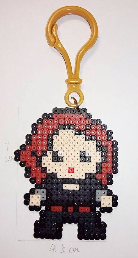 Marvel Heroes Hama Beads : Black Widow Black Widow Perler Beads, Spiderman Noir, Perler Art, Perler Crafts, Diy Perler Bead Crafts, Bead Sprite, Melty Beads, Diy Perler Beads, Iron Beads