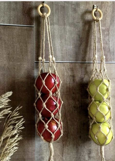 Wall Fruit Basket, Basket Cottagecore, Jute Hanging Basket, Crochet Jute Basket, Crochet Jute, Jute Macrame, Bag Wall, Basket Boho, Fruit Bag