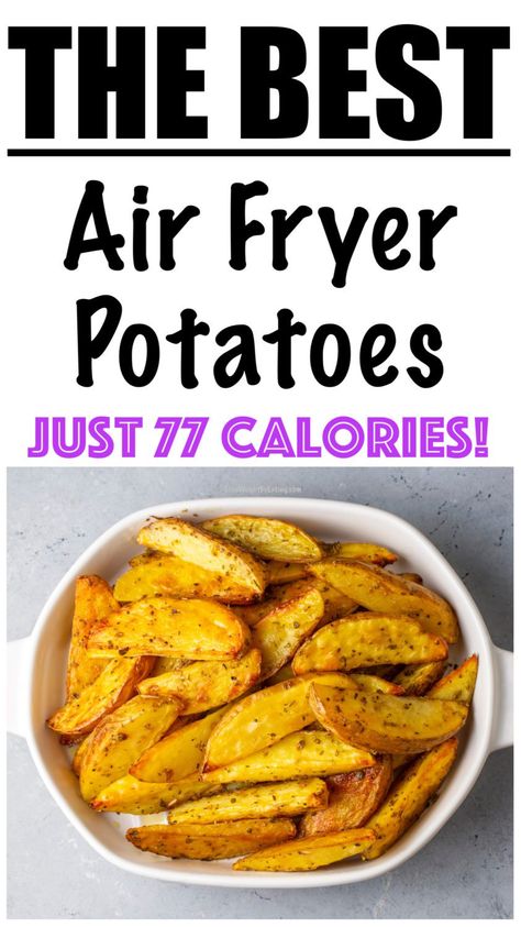 The BEST Air Fryer Potatoes (5 Different Spice Blends to Choose From) Calories In Potatoes, Potato Low Calorie Recipes, Healthy Air Fryer Potatoes, Low Calorie Fries, Low Calorie Potatoes, Low Cal Potato Recipes, Low Calorie Air Fryer Meals, Low Cal Air Fryer, Potato Recipes Low Calorie