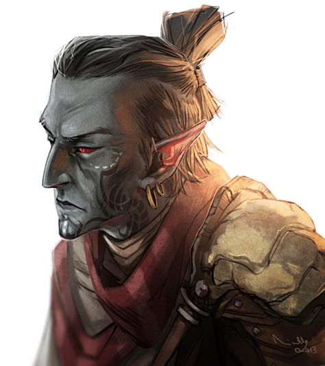 Morrowind Dunmer by TheMinttu Elder Scrolls Morrowind, Drow Male, Skyrim Art, Elder Scrolls Art, Heroic Fantasy, Fantasy Portraits, The Elder Scrolls, Fantasy Races, Dark Elf