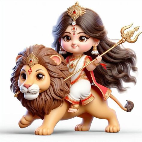 Cute Durga Maa Pictures, Cute Maa Durga Images, Maa Pictures, God Crafts, Durga Maa Pictures, God Drawings, Maa Shakti, Little Kanha Ji Images, Child God