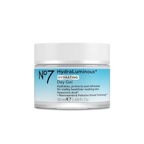 No7 HydraLuminous+ Hydrating Day Gel Moisturizer - Hyaluronic Acid and Vitamin B3 Niacinamide Face Moisturizer to Hydrate, Protect & Refresh Skin - Supports Skin Barrier Repair (1.69 Fl Oz) Skin Barrier Repair, Pimple Cream, Hyaluronic Acid Moisturizer, Acne Gel, Skin Care Cleanser, Face Acne, Skin Therapy, Acne Spots, Face Lotion