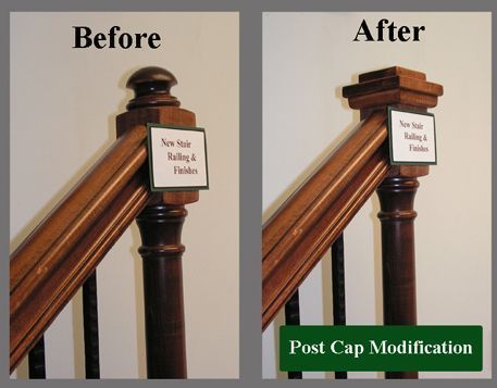 Top 5 Stair Remodel Ideas - Best DIY Stair Makeovers Stair Caps Diy, Trap Makeover, Staircase Update, Craftsman Stairs, Diy Stairs Makeover, Stair Railing Makeover, Stair Newel Post, Diy Staircase Makeover, Stairs Makeover Ideas