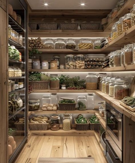 Opened Kitchen, Food Room, Container Kitchen, Kitchen Cloth, Pantry Room Ideas, Kitchen Aesthetic, Pantry Room, Aesthetic Kitchen, Kitchen Pantry Design