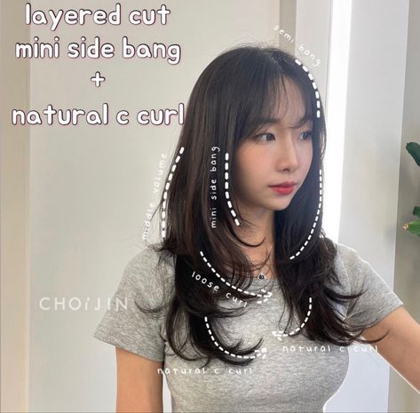 Korean Hairstyles, Side Bangs Hairstyles, Korean Hair Color, Quotes Celebrities, Hair Inspiration Long, Hair Color Streaks, Hairstyle Fashion, C Curl, Layered Cut