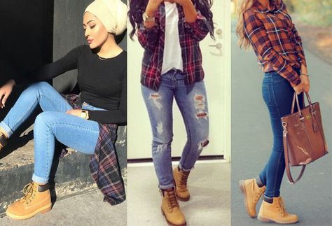 How To Wear Timberlands Women, Skyla Bay Timberland Outfit, How To Wear Timberland Boots Women, Dress With Timberland Boots, Styling Timberland Boots Women, Outfits To Wear With Timberlands, Outfits With Timberland Boots Women, Timberland Boots Outfit Women, How To Style Timberlands