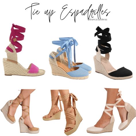 Tie up espadrilles, espadrilles, espadrilles outfits, spring shoes, pink espadrilles, blue espadrilles, black espadrilles, nude tie up espadrilles, cream, sandals, shoe addict Espadrilles Outfits, Tie Up Espadrilles, Espadrilles Black, Pink Espadrilles, Cream Sandals, Blue Espadrilles, Black Espadrilles, Shoes Pink, Spring Shoes