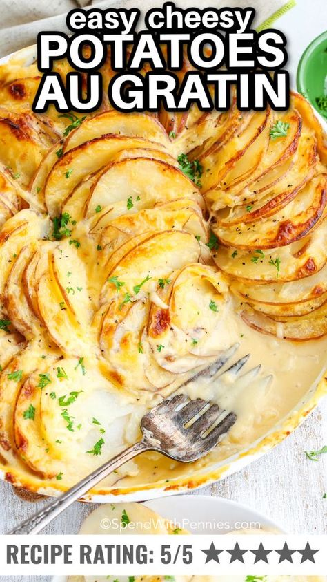 Gratin Recipes, Potatoes And Gravy, Au Gratin Potato Recipes, Au Gratin Potatoes, Gratin Potatoes, Au Gratin Recipes, Cheese Potato, Scalloped Potato Recipes, Cheesy Potato