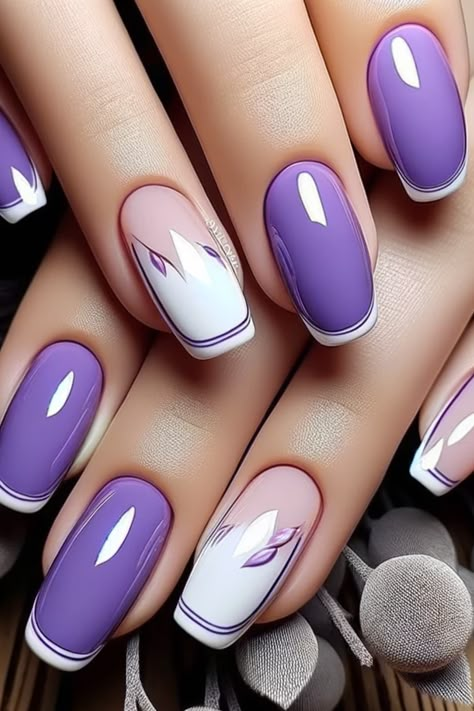 Purple Nail Art Designs, Purple Nail Art, Purple Nail Designs, Fancy Nails Designs, Purple Nail, Pretty Nail Art Designs, Pretty Nail Art, Nail Art Hacks, Floral Nails