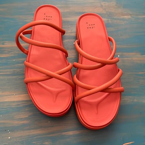 Brand New, Never Worn. Rust Color. Platform ~1in Rust Color, Shoes Women, Vintage Chic, A New Day, Summer 2024, Women's Shoes Sandals, New Day, Womens Sandals, Shoes Sandals