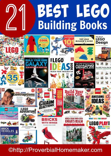 21 BEST Lego Building Books - http://www.proverbialhomemaker.com/21-best-lego-building-books.html Lego Themed Birthday Party, Lego Learning, Themed Birthday Party Ideas, Lego Themed Party, Themed Party Ideas, Lego Books, Lego Challenge, Lego Mindstorms, Lego Club