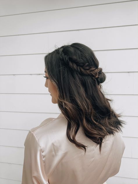 Styled By Jordan • Bridal hair | bridal hairstyle | Boho bride | Boho bridal hair | braid inspo | Bridesmaid Hair | Bridesmaid Hair inspo | Hair ideas | twister hairstyle | San Diego hairstylist | California Hair | Hair style ideas | wedding hair | Brunette Bridesmaid Hair, Twister Hairstyle, Bridal Hair Braid, Bridesmaid Hair Inspo, Bridal Hairstyles With Braids, California Hair, Boho Bridal Hair, Inspo Hair, Romantic Updo