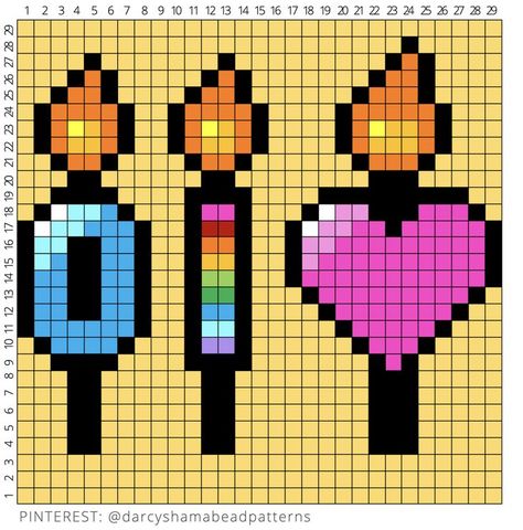 Birthday Perler Bead Patterns, Happy Birthday Pixel Art, Perler Birthday, Birthday Pixel Art, Candle Patterns, Hama Art, Candle Drawing, Candle Pattern, Beaded Candle