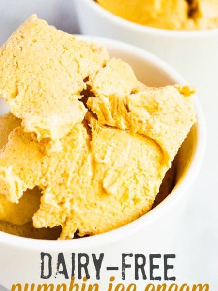 Dairy-Free Pumpkin Ice Cream - This delicious frozen pumpkin treat is so easy to make! Dairy Free Pumpkin Ice Cream, Ice Cream Dairy Free, Pumpkin Ice Cream Recipe, Paleo Ice Cream, Pumpkin Pie Ice Cream, Dairy Free Pumpkin, Pumpkin Ice Cream, Dairy Free Ice Cream, Ice Cream Ingredients