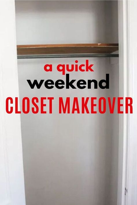 Transform Small Closet, Redo Small Closet, Cost Closet Makeover, Simple Closet Ideas Small Spaces, Single Closet Ideas, How To Utilize Small Closet Space, Transform Closet Space Ideas, Small Office Closet Organization, Super Small Closet Ideas