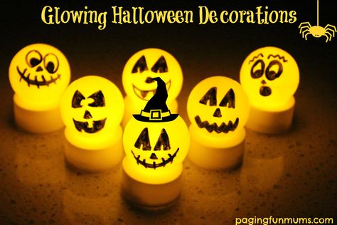 Jar Decoration Ideas, Halloween Candles Diy, Glow Halloween, Halloween Sensory, Light Up Pumpkins, Halloween Fest, Easy Halloween Decorations, Fairy Jars, Halloween Cups