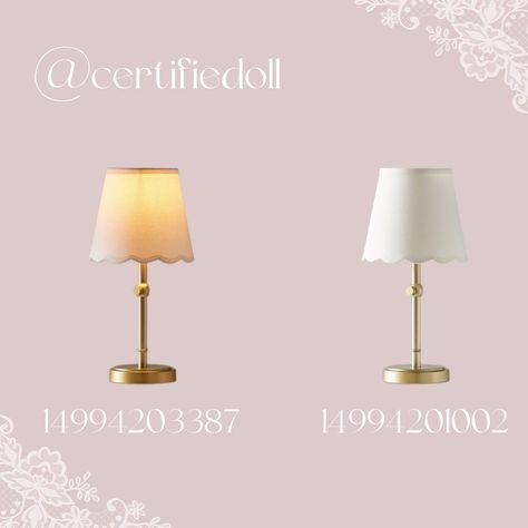 Bloxburg Lamp Decals Codes, Lamp Decal Bloxburg, Vintage Bloxburg, Bed Bloxburg, Bloxburg Autumn, Cottagecore Bed, Bloxburg Wallpaper, Blox Burg, Bloxburg Decals Codes Aesthetic