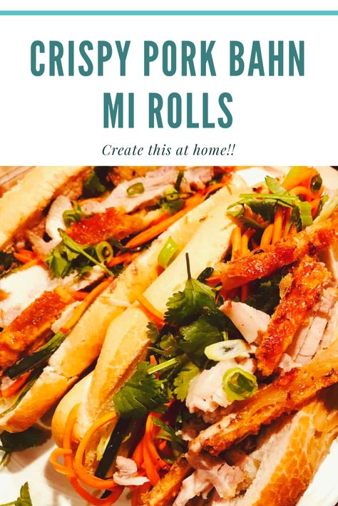 Ban Mi Sandwich Recipe Pork, Bah Mi Sandwich, Vietnamese Bakery, Bahn Mi Sandwich Pork, Vietnamese Bahn Mi, Pork Bahn Mi, Vietnamese Pork Roll, Perfect Roast Pork, Bahn Mi Sandwich