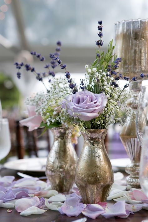 Lavender And Lilac Wedding Centerpieces, Lilac Table Centerpieces, Purple Vase Centerpiece, Wedding Centerpieces Lilac, Lavender Flower Arrangements Wedding, Simple Purple Flower Arrangements, Small Purple Flower Centerpieces, Bud Vases Purple Flowers, Light Purple Wedding Centerpieces