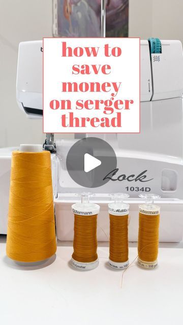 Haley | The Little Joy Shop on Instagram: "One thing that really elevates the look and quality of your garments is matching your serger thread to your fabric. But buying three or four spoils of thread can get expensive quickly. My favorite money-saving tip? Buy just one spool of serger thread and then wind it onto empty thread spools. Four spools of marching server thread for the price of one. 😁 Also, I cannot take credit for this sewing hack - I've seen it in several places. #sewing #sewingtips #reels #sewingreels #sewinghacks" Sawing Machine, Serger Thread, Thread Spools, Money Saving, Money Saving Tips, Saving Tips, Sewing Hacks, Thread, Money