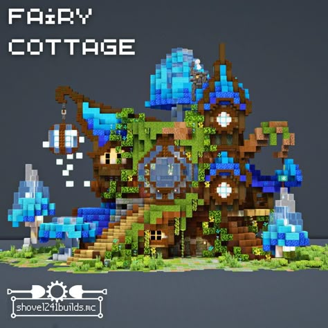 Cottagecore Base Minecraft, Cute Minecraft Fantasy House, Minecraft Spruce Base Ideas, Fantasy Castle Minecraft Ideas, Minecraft Botania Mod, Minecraft Building Ideas Fantasy Easy, Cute Fantasy Minecraft Builds, Mystical Houses Minecraft, Fairy Base Minecraft