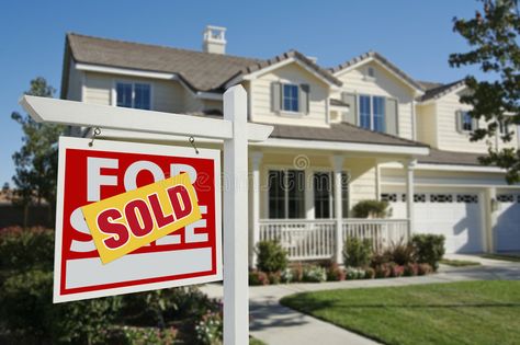 Sold Home For Sale Sign and House. Sold Home For Sale Sign in Front of New House , #Aff, #Sale, #Home, #Sold, #Front, #House #ad Fha Loans, We Buy Houses, Closing Costs, Sell Your House Fast, Home Buying Tips, Selling Your House, First Time Home Buyers, Housing Market, Home Loans