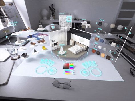 Month of Rebounds / Day 28 / AR App for Interior Design #3 concept furniture plan software tool design palette interior vr ar Spatial Computing, Virtual Reality Design, Interior Design Apps, Ar App, 3d Camera, Graphisches Design, Arte Robot, Motion Graphics Design, Motion Design Animation